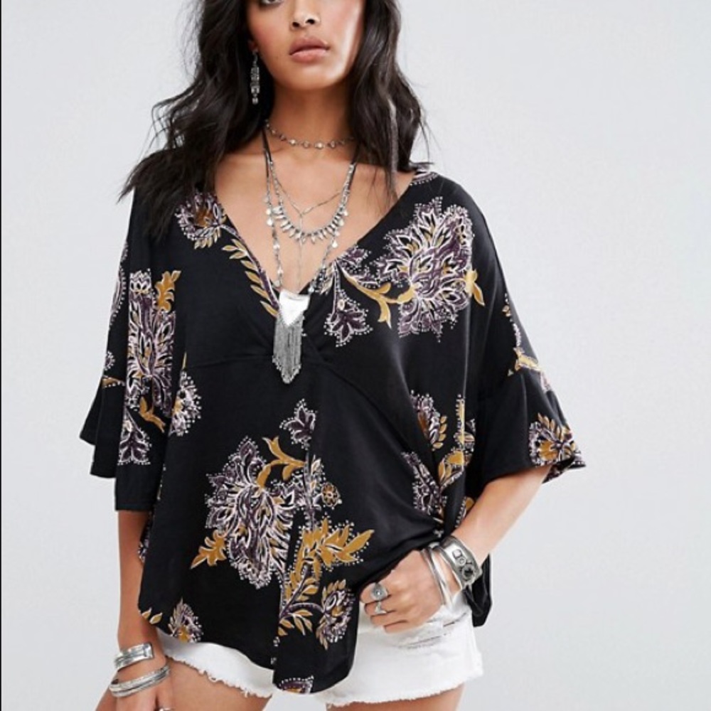 Free People Maui Wowie Floral Blouse